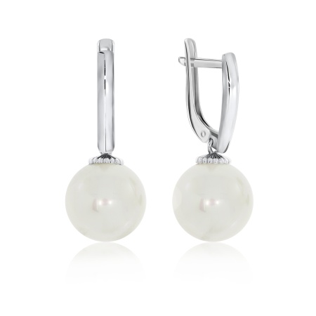 Серьги из серебра с жемчугом