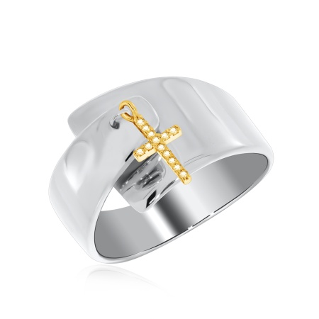 Купить кольцо из серебра с фианитами в интернет-магазине KRASNOE