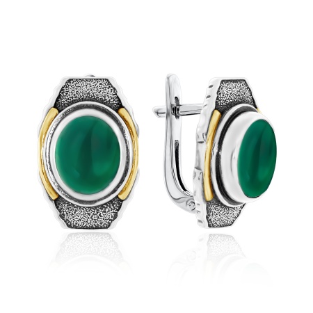 Серьги из серебра с агатами 2317392396-60 от KRASNOE, металл Серебро, вставка Агат