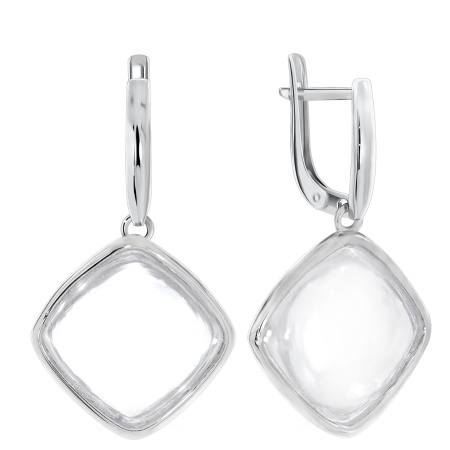 Серьги из серебра с хрусталём
