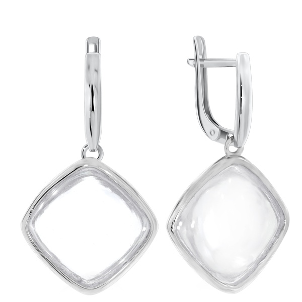 Серьги из серебра с хрусталём