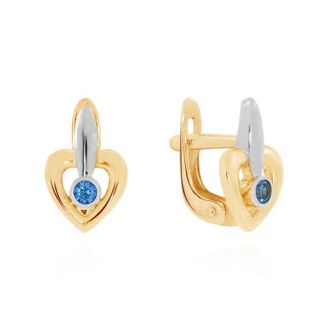 Серьги из золота с фианитами 2149200495-37 от KRASNOE, металл Золото, вставка Фианит
