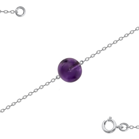 Купить браслет из серебра с аметист