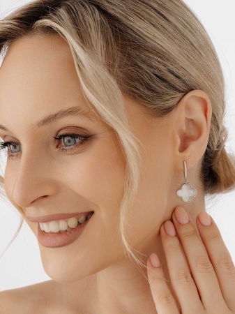 Серьги из серебра с перламутрами