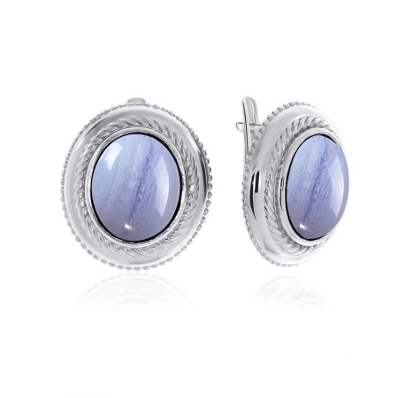 Серьги из серебра с агатом 2340390933-84 от KRASNOE, металл Серебро, вставка Агат