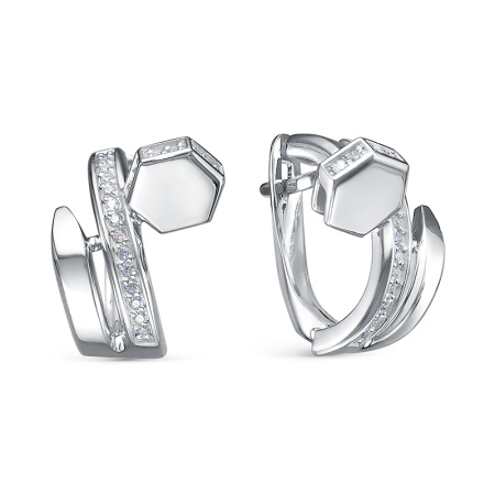 Серьги из серебра с1205610 от KRASNOE, металл Серебро, вставка Фианит