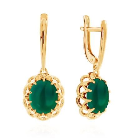 Серьги из серебра с агатами 2320391541-1-60 от KRASNOE, металл Серебро, вставка Агат