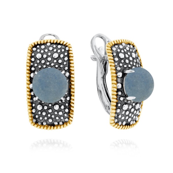 Серьги из серебра с виоланами 2317В01751 от KRASNOE, металл Серебро, вставка Виолан