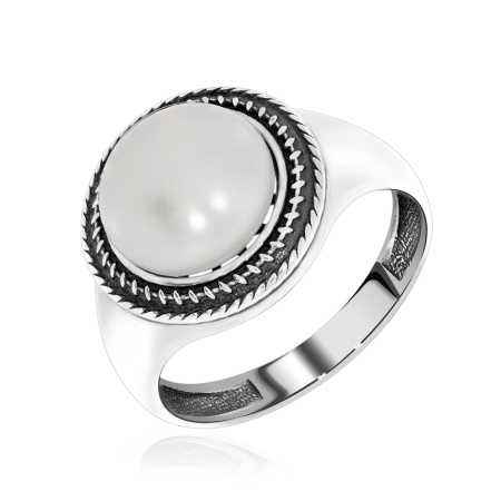 Кольцо из серебра с жемчугом со скидкой Кольцо из серебра с жемчугом со скидкой