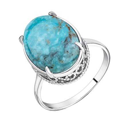 Кольцо из серебра с бирюзой со скидкой
