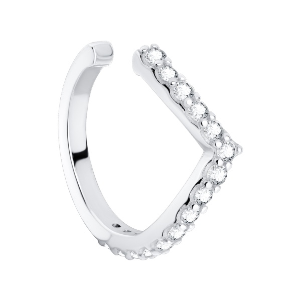 Кафф из серебра с фианитом