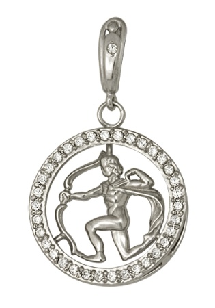 Купить подвеска из серебра с фианитами