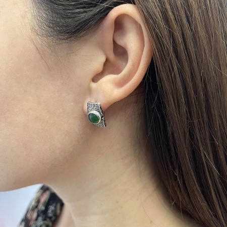 Серьги из серебра с агатами 2310392391-60 от KRASNOE, металл Серебро, вставка Агат