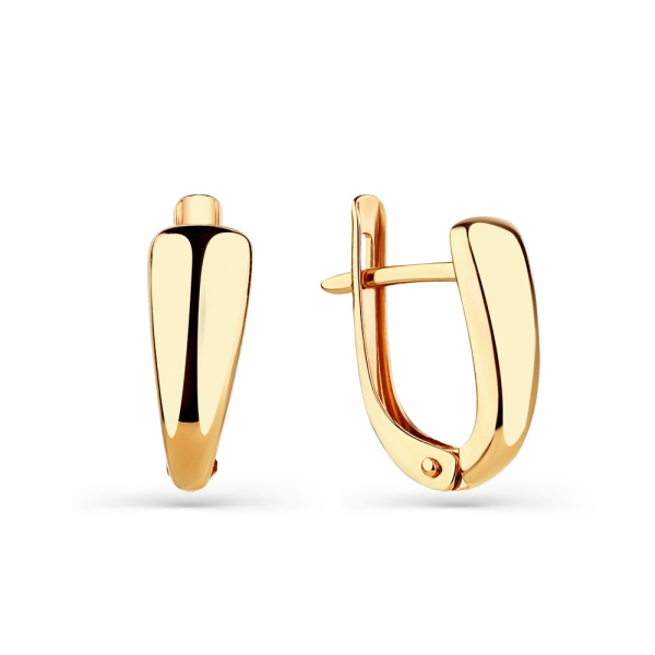 Серьги из золота без вставок 002-0421-0000-010 от KRASNOE, металл Золото, вставка Без вставок