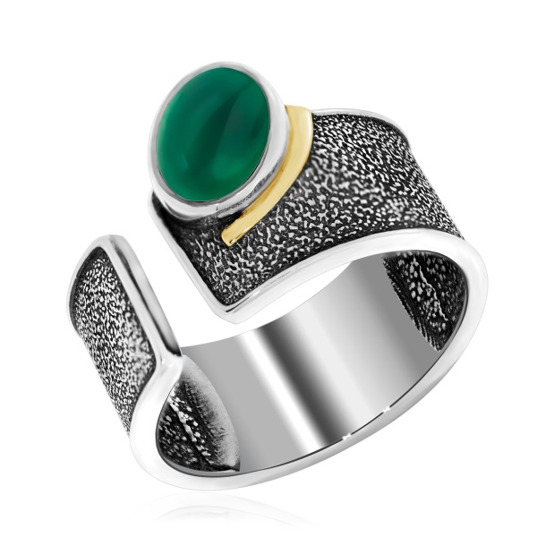 Купить кольцо из серебра с агатом в интернет-магазине KRASNOE