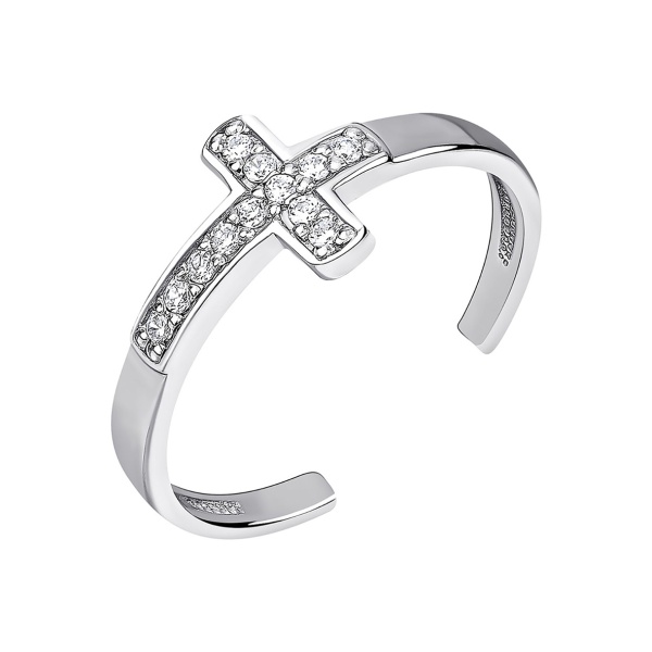 Купить кольцо из серебра с фианитами в интернет-магазине KRASNOE