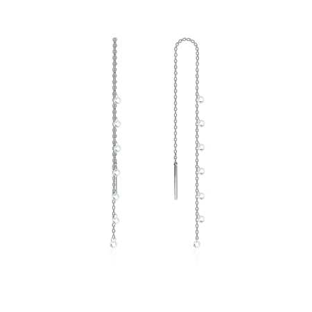 Серьги из серебра с фианитами 2340202240-3 от KRASNOE, металл Серебро, вставка Фианит