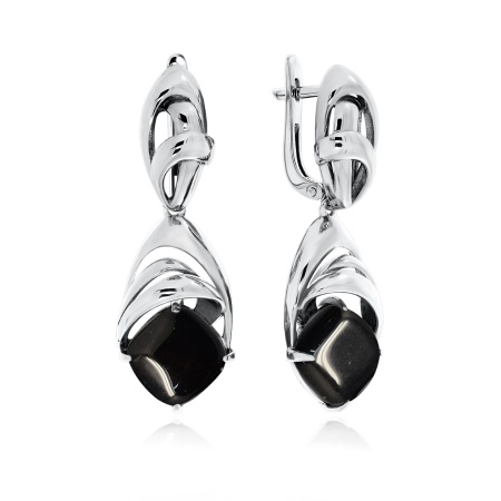 Серьги из серебра с агатами 2340390952-20 от KRASNOE, металл Серебро, вставка Агат