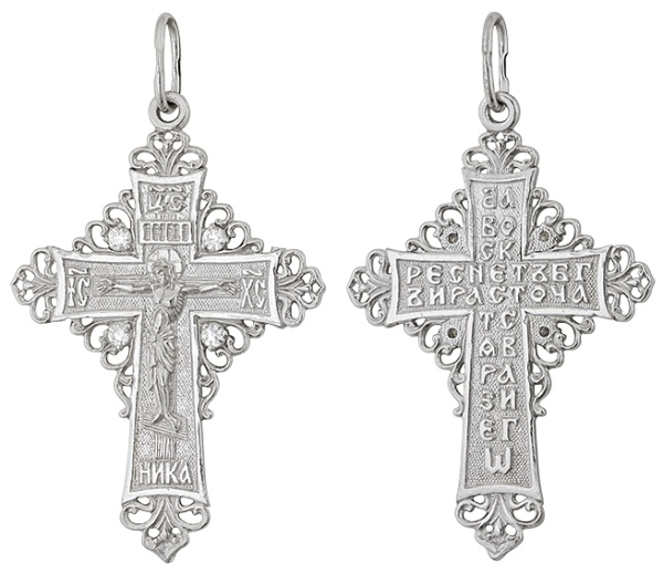 Подвеска из серебра с фианитом