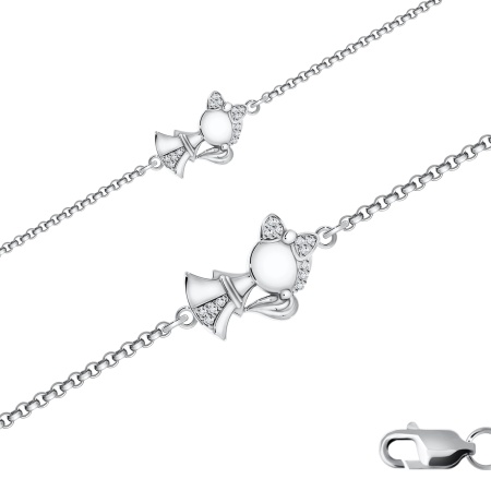 Купить браслет из серебра с фианитом