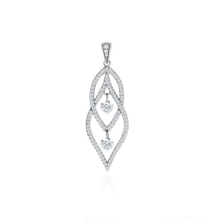 Купить подвеска из серебра с фианитами