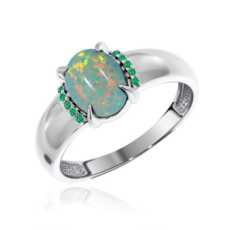 Купить кольцо из серебра с опалом в интернет-магазине KRASNOE Купить кольцо из серебра с опалом в интернет-магазине KRASNOE