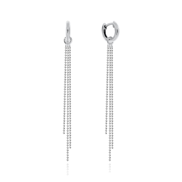 Серьги из серебра без вставок