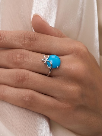 Купить кольца из серебра с бирюзой в интернет-магазине KRASNOE