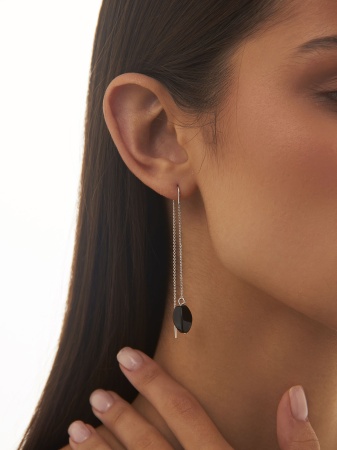 Серьги из серебра с агатами