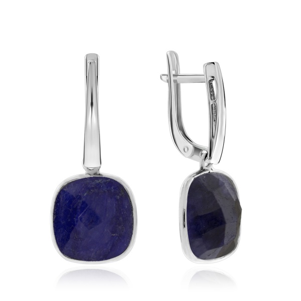 Серьги из серебра с агатом