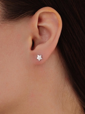 Пусеты из серебра без вставок 2340405259 от KRASNOE, металл Серебро, вставка Без вставок