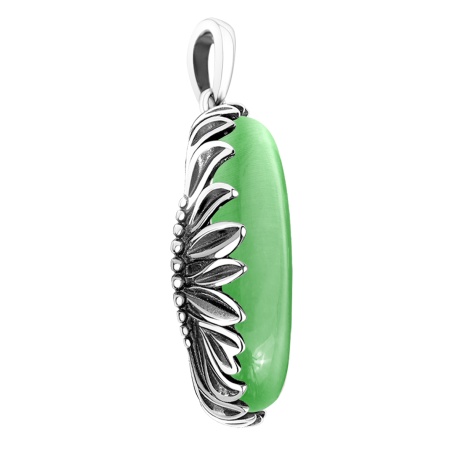 Купить подвески из серебра с кошачим глазом