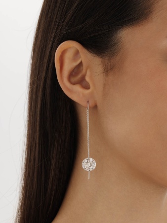 Серьги из серебра без вставок