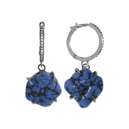 Серьги из серебра с бирюзаом 2340314117 от KRASNOE, металл Серебро, вставка Бирюза Серьги из серебра с бирюзаом 2340314117 от KRASNOE, металл Серебро, вставка Бирюза