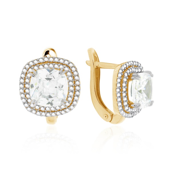 Серьги из серебра с фианитами 2329201562л от KRASNOE, металл Серебро, вставка Фианит Серьги из серебра с фианитами 2329201562л от KRASNOE, металл Серебро, вставка Фианит