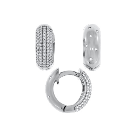 Серьги из серебра с фианитами