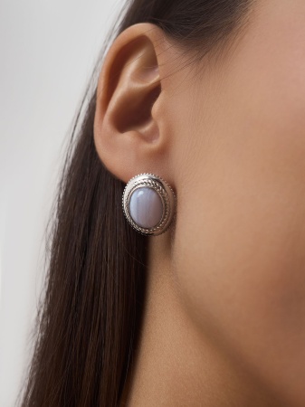 Серьги из серебра с агатами 2340390933-84 от KRASNOE, металл Серебро, вставка Агат