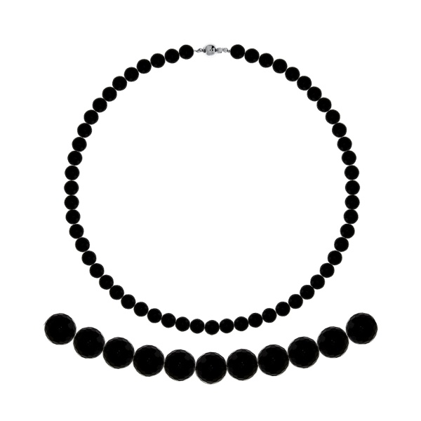 Бусы из серебра с агатами 8340396088-40-20