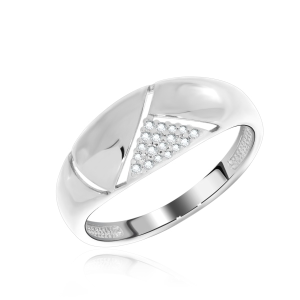 Купить кольцо из серебра с фианитами в интернет-магазине KRASNOE