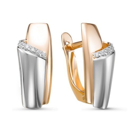 Серьги из золота с бриллиантом БР121281 от KRASNOE, металл Золото, вставка Бриллиант