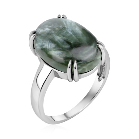 Купить кольцо из серебра с серафинитом в интернет-магазине KRASNOE
