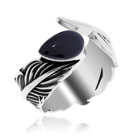 Купить кольцо из серебра с агатом в интернет-магазине KRASNOE