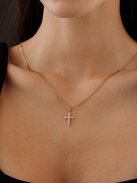 Подвеска из серебра с фианитами