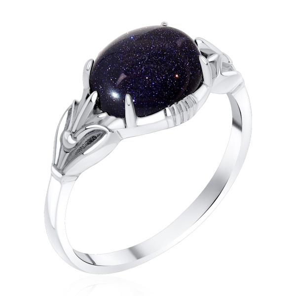 Купить кольцо из серебра с авантюрином в интернет-магазине KRASNOE