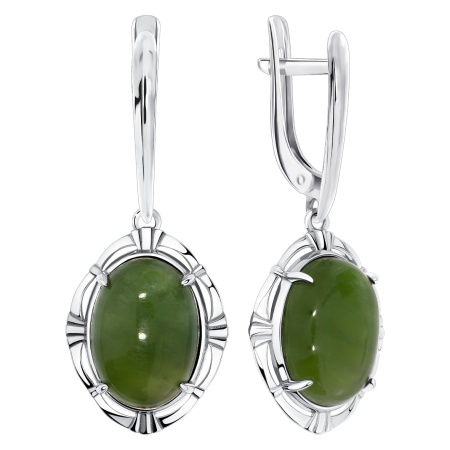 Серьги из серебра с агатом