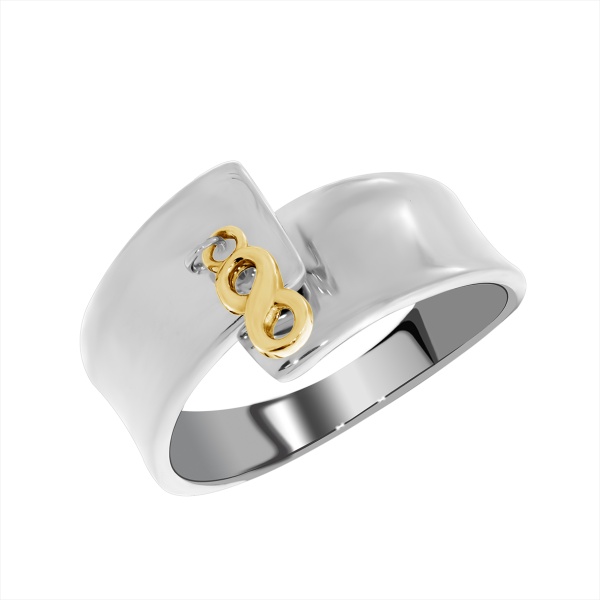 Кольцо из серебра без вставок со скидкой