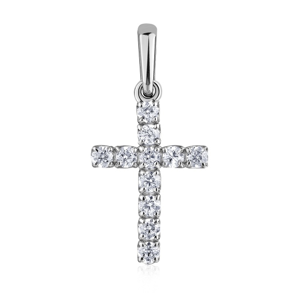 Подвеска из серебра с фианитами