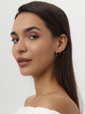 Серьги из серебра с агатами