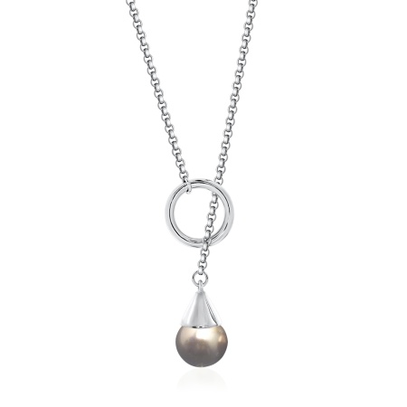 Колье из серебра с жемчугом 8340240868-75-43