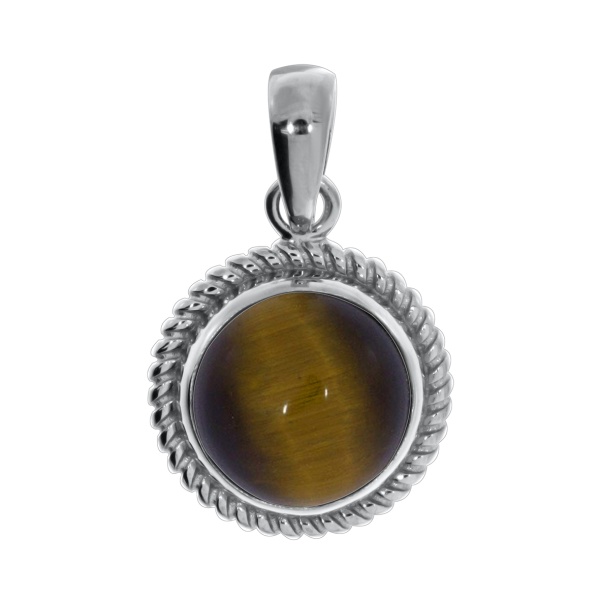 Купить подвеска из серебра с тигровый глазом